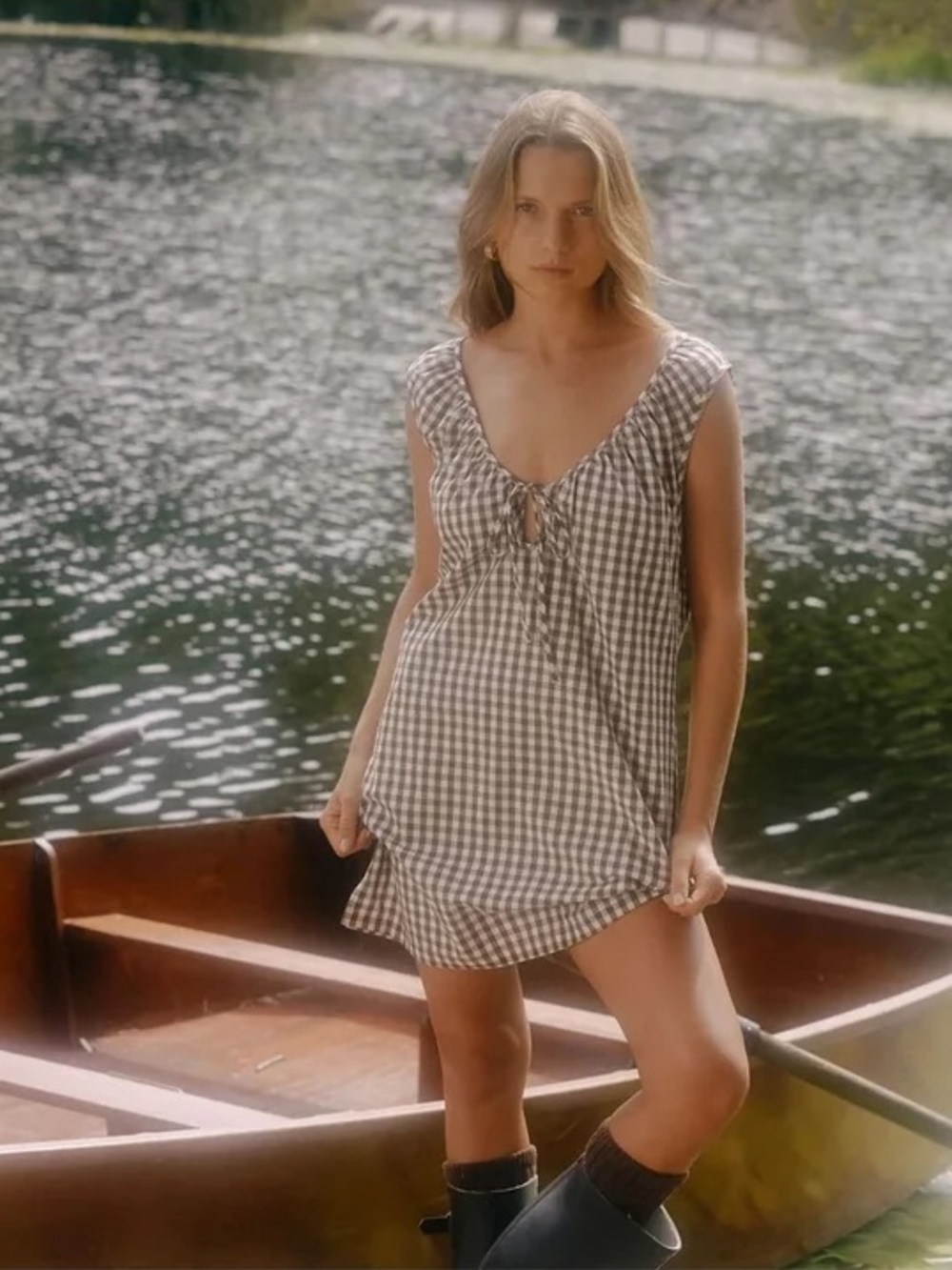 Rhythm Birdie Gingham Mini Dress